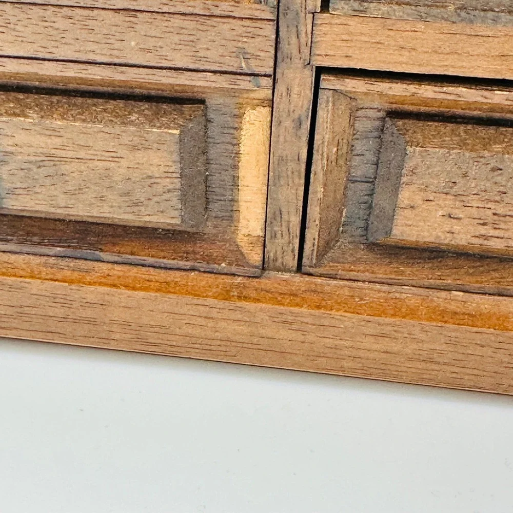 Mele Vintage Wooden 7 Drawer Jewelry Box Dresser Case Japan